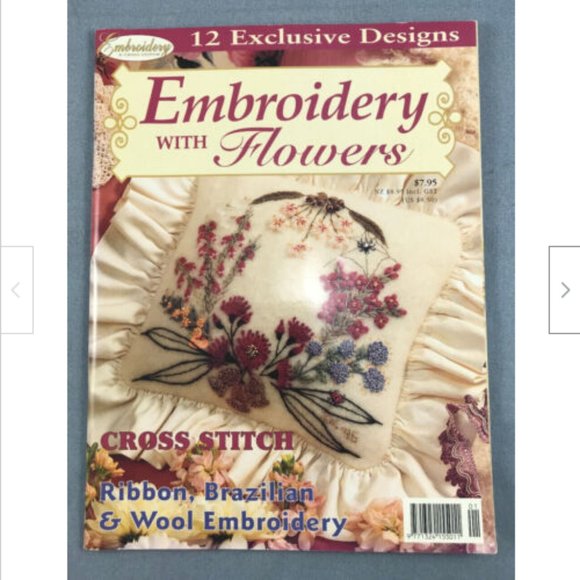 Embroidery & Cross Stitch: Embroidery w/ Flowers Magazine 1997 Unused Patterns - Picture 1 of 5